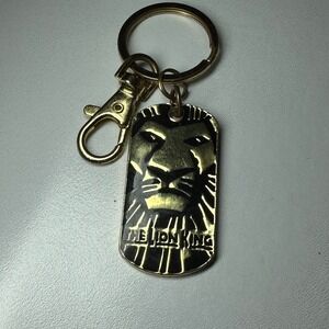 Disney‎ The Lion King Gold Keychain Metal Dog Tag Keychain Clip